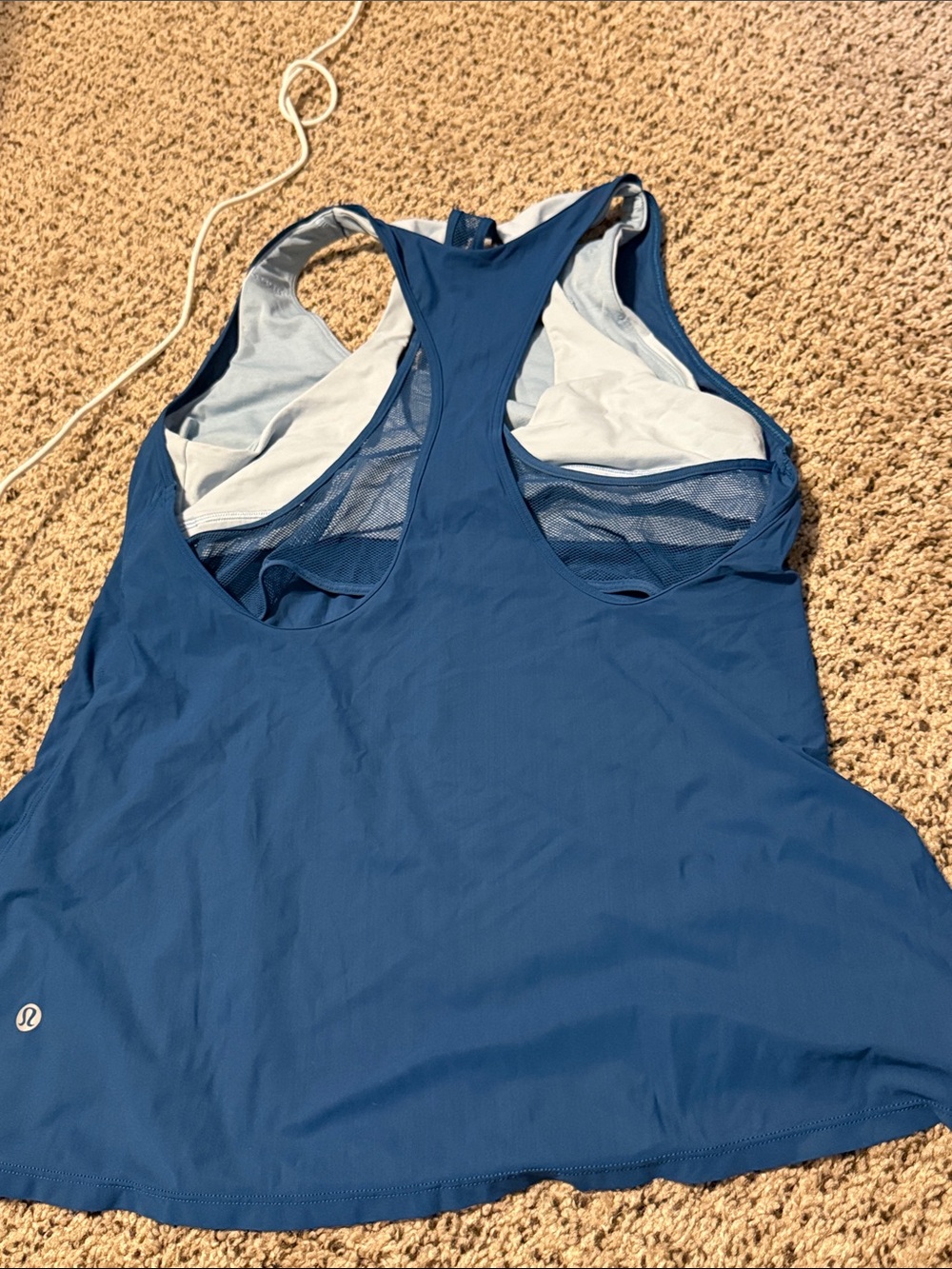 lululemon two-tone blue racerback sports bra - Picture 3 of 3
